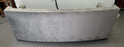 Bernhardt Furniture Mid-Century Modern Style Gray Suede Sofa with Studded Frame