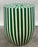 Art Deco Style Green & White Cylindrical Resin Side, End Table or Stool, a Pair