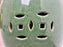 Vintage Chinoiserie Emerald Green Glazed Ceramic Drum Garden Stool or Pedestal