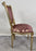 French Louis XVI Style Gilt & Plum Damask Pattern Upholstery Dining Chairs 10pcs