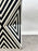 Art Deco Style Black & White Resin Sculptural Side, End Table or Stool, a Pair