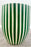 Art Deco Style Green & White Cylindrical Resin Side, End Table or Stool, a Pair