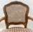 French Provincial Louis XV Style Cane Back with Plaid Upholstery Chair, a Pair