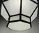 Art Deco Style Frosted White Milk Glass & Bronze Octagonal Pendant, a Pair