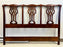 Baker Furniture Chippendale Style Carved Mahogany Queen pierced splat Headboard
