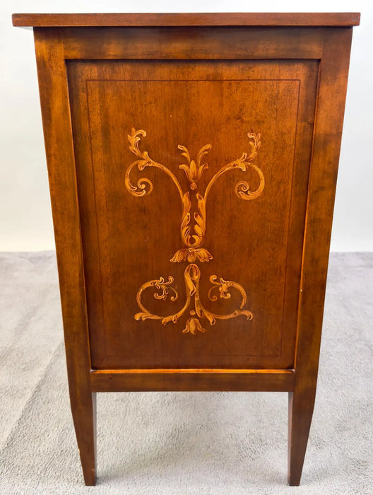 Italian Neo-Classical Marquetry Chest of Drawers, Commode or Nightstand, a Pair