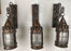 Antique 19th Century Gothic Spanish Revival Hand-Forged Wall Sconces, Set of 3