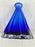 Rare Murano Glass Decanter in Cobalt Blue with Jewel-Tone StemGlasses Set, 7 Pcs