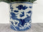 Chinese Qing Dynasty Style Blue & White Dragon Motif Porcelain Planter