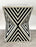 Art Deco Style Black & White Resin Sculptural Side, End Table or Stool, a Pair