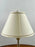 Vintage Empire Style Brass Fluted Crystal Column Table Lamp 1970's , a Pair