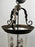 French Regency Style Bell Jar Pendant with Seeded Glass and Acanthus Leaf Bronze