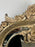 Neoclassical Revival Champagne Gold Large Mirror with Urn and Floral Pediment