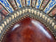 Portuguese Colonial Style Leather & Filigree Design Throne Chair