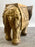 Large Sculptural Elephant Table Base in Carved resin w Antique Gilt Finish