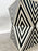 Art Deco Style Black & White Resin Sculptural Side, End Table or Stool, a Pair