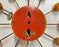 Rare Mid Century Modern George Nelson Orange Ball Clock Model 4755