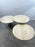 Organic Modern Travertine Three-Tier Circular Coffee Table with Metal Base