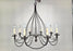 French Wrought Iron Brutalist Chandelier - 8 Arms