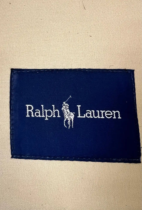 Vintage Ralph Lauren Leather Club Chair, Hand-Painted Arrowhead & Fringe, 1980's