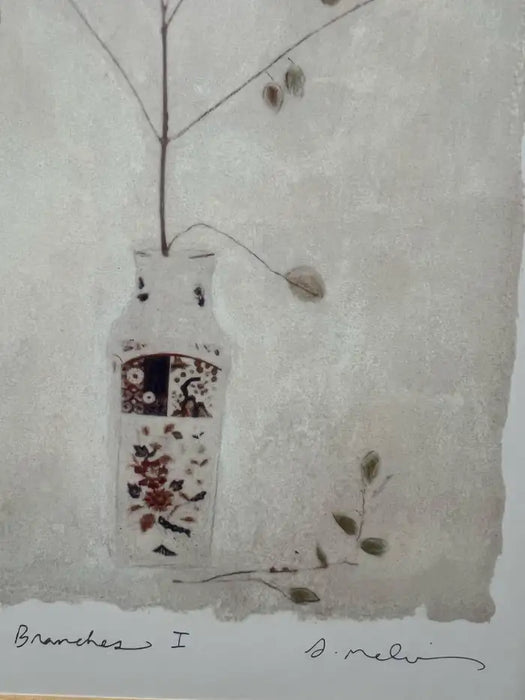 Amy Melious Leaves and Branches Series – Set of Four Signed Botanical Prints 1980s's