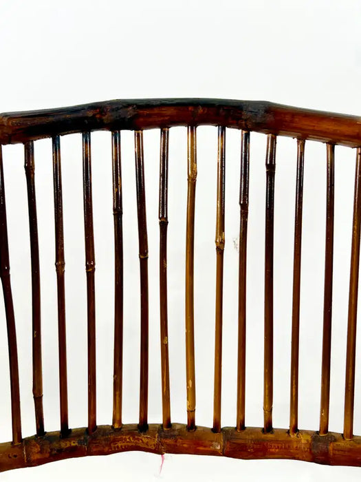 Mid Century Modern Organic Hand Crafted Bamboo Folding Chair, Set of 4