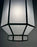 Art Deco Style Frosted White Milk Glass & Bronze Octagonal Pendant, a Pair