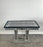 Art Deco Style Black & White Resin Console Table in Diamond Pattern