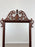 Baker Georgian Chippendale Carved Mahogany Wall Mantel Mirror Fretwork Crest
