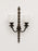 Art Nouveau Two Arms Bronze w Frosted Milk Glass Shades Wall Sconce, a set of 3