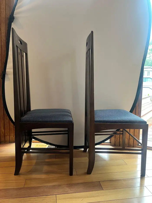 Charles Rennie Mackintosh MCM Ingram Dining Chairs for Cassina, Set of 12