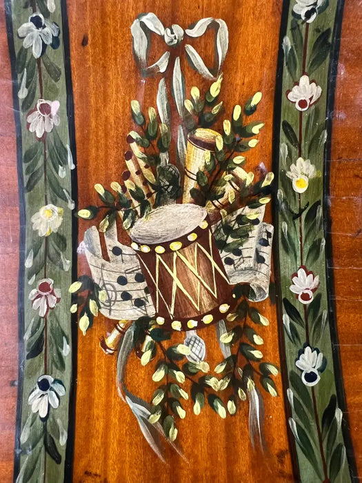 English Regency Carlton House Style Lady Desk & Cane Chair by Maitland Smith