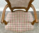 French Provincial Louis XV Style Cane Back with Plaid Upholstery Chair, a Pair