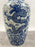 Imperial Chinese Qing Dynasty Style Blue & White Dragon Porcelain Vase