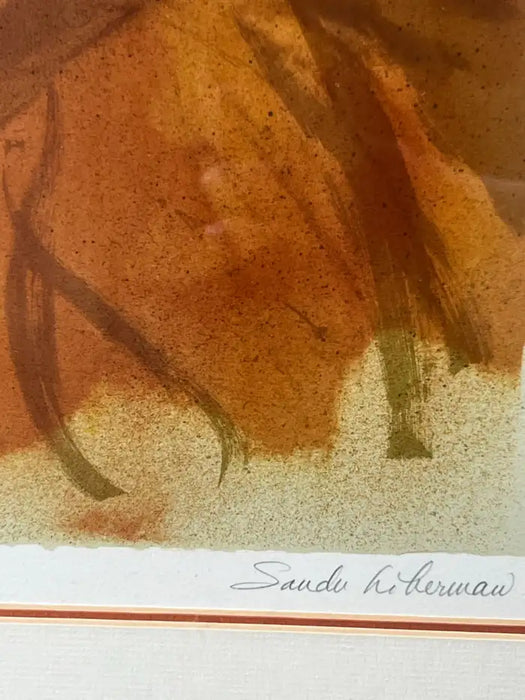 Sandu Liberaman "Tender Love" Lithograph Hand Signed , Numbered and Framed 1960's