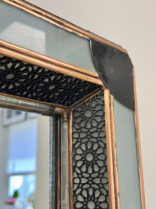 Lighted Art Deco Moroccan Style Vanity Mirror or Wall Mirror