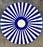 Art Deco Style Blue & White Resin Cylindrical Side, End Table or Stool
