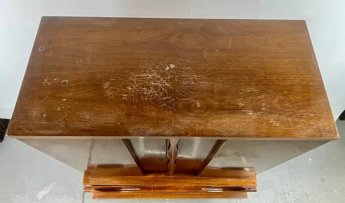 Mid-Century Modern American of Martinsville Walnut High Boy Dresser or Armoire