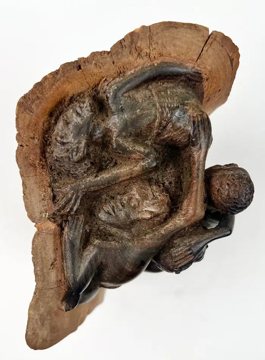 African Makonde Ebony Tree of Life Sculpture Tribal Art, 1970's 1970's