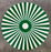 Art Deco Style Green & White Cylindrical Resin Side, End Table or Stool, a Pair