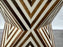 Art Deco Style Sculptural White & walnut Resin Side or End Table, a Pair