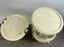 French Louis XV Provincial Style Distressed Off-white Serving Table w Tray