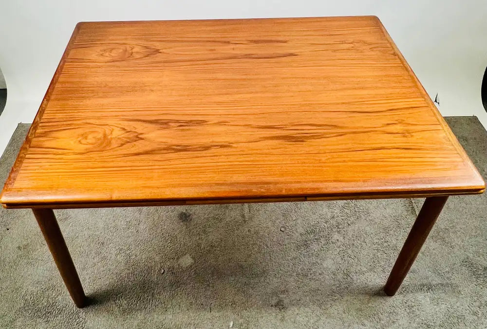 Danish MCM Teak Dining Room Table with Two Pull-Out Extension Leaves , 1960's