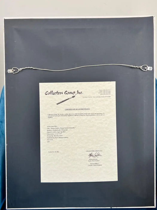 Joan Miro Oiseau Solaire, Oiseau Lunaire 1967 Color Lithograph Hand Signed, COA 1967