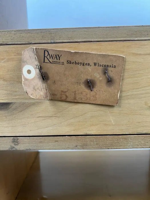 Mid-Century Modern R-Way Birdseye Maple Nightstand or End Table , a Pair