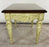 French Louis XVI Style Carved & Antiqued Finish Green Side or End Table