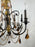 French Rococo Revival Bronzed Chandelier with Amber Glass Drops, 6 Arms