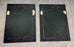 Art Deco Style Black & White Resin Diamond Design Wall or Console Mirror, a pair