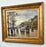 Impressionist Paris Street Scene Oil Painting, Signed, in Ornate Gilt Frame 1970's