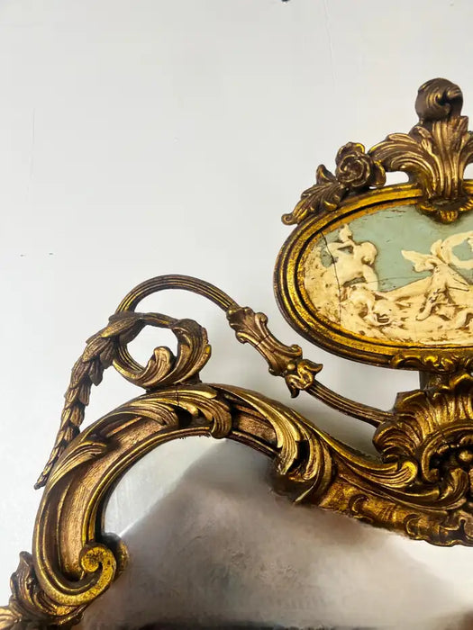 French Rococo Louis XV Style Giltwood Mantel or Wall Mirror, 19th Century